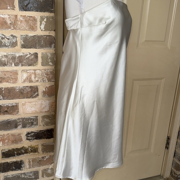 Wild Fable Satin Tube Bandeau Strapless Slip Mini Dress Ivory Champagne Sz S - Picture 3 of 13